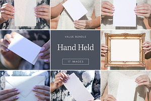 Hand held  invite mock up bundle stock photo containing mockup and mock up