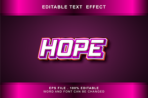 Hope Text Effect Editable