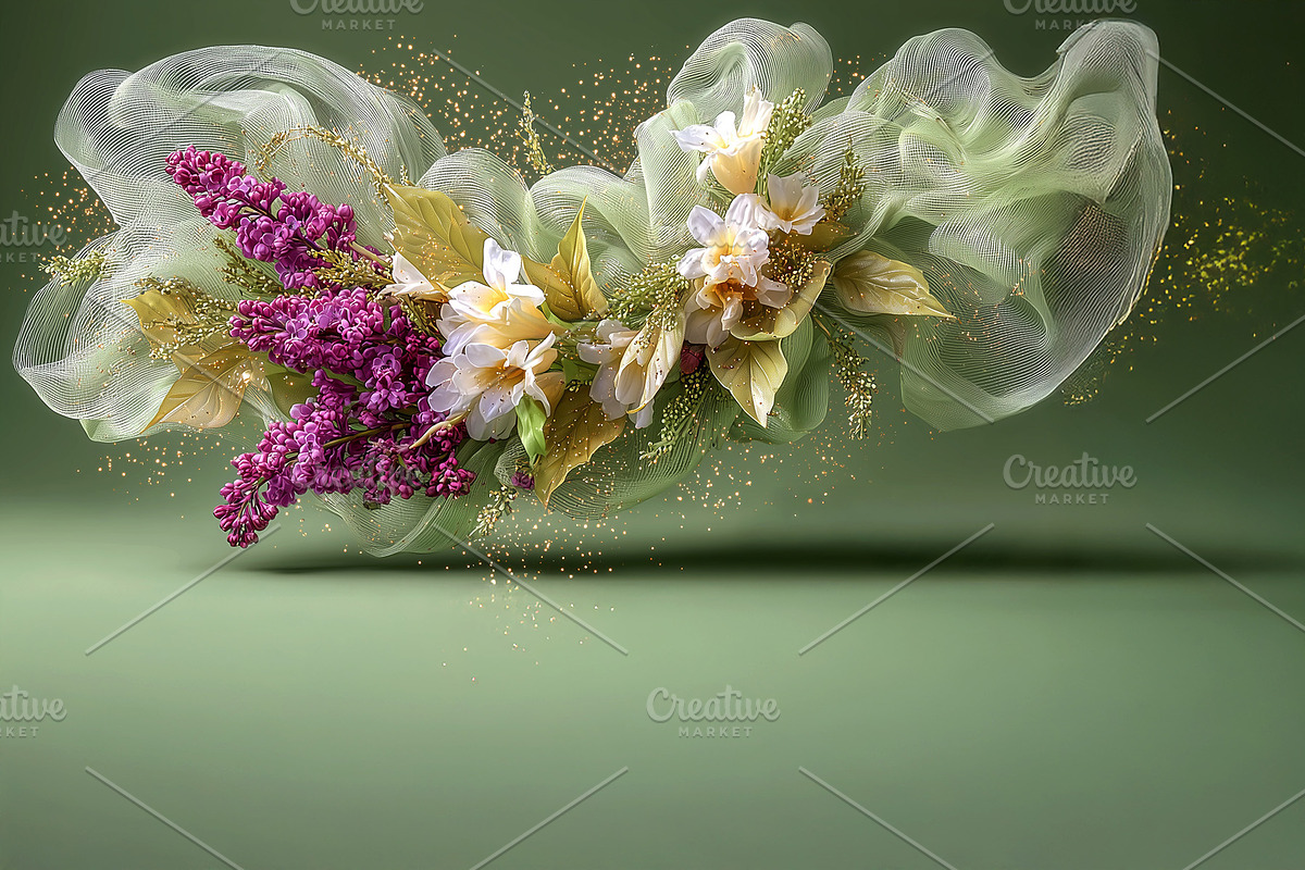 Abstract floral background AI, a Wallpaper Graphic by Valenty (Photo 3 of 3)