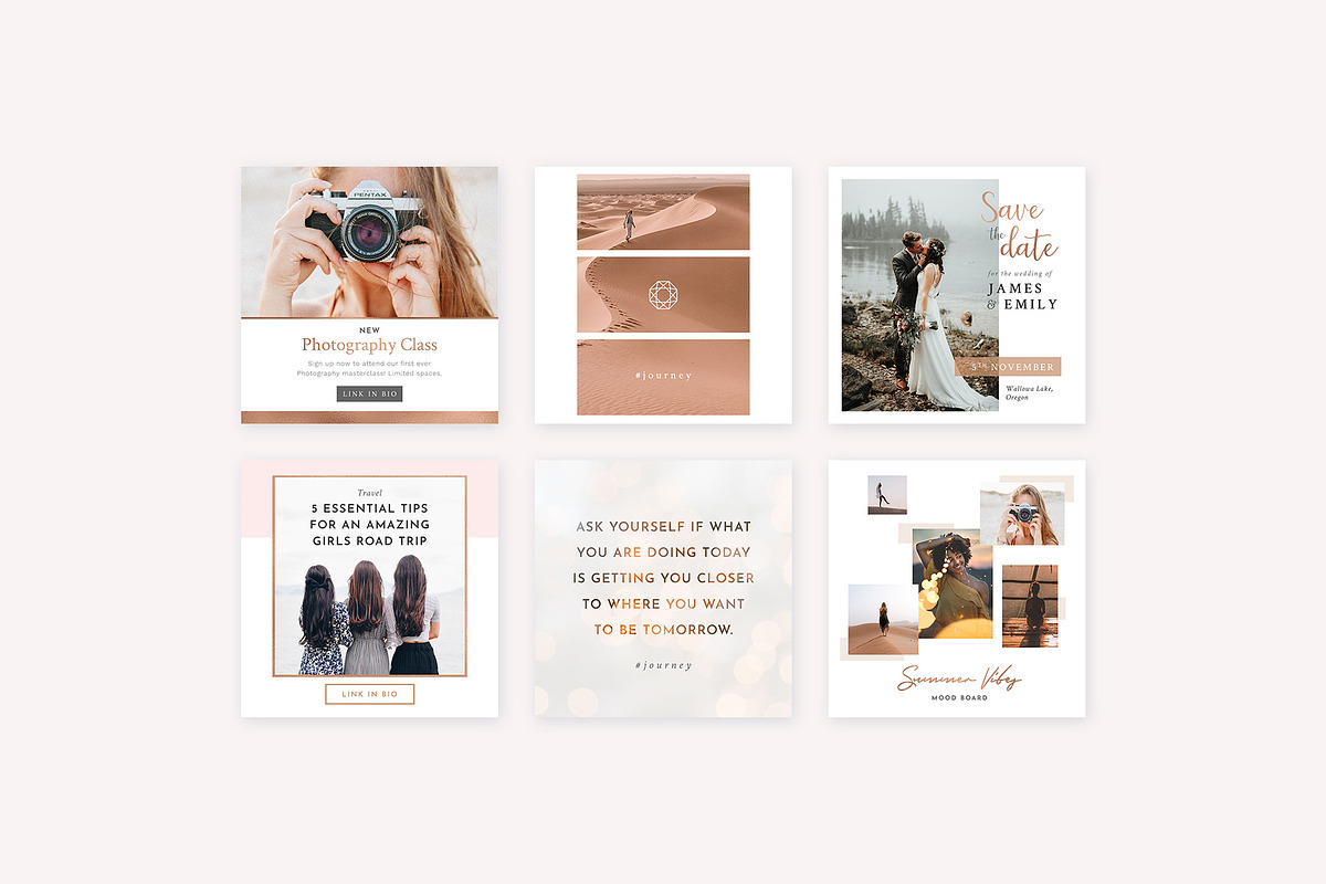 Instagram Posts Deserts | PS, a Social Media Template by Poego Social