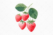 Strawberry Watercolor Clipart Set, an Illustration by Craft Nest (Thumbnail 9 of 11)