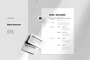 Black Resume and Business Card, a Resume Template by Lunaria (Thumbnail 2 of 8)