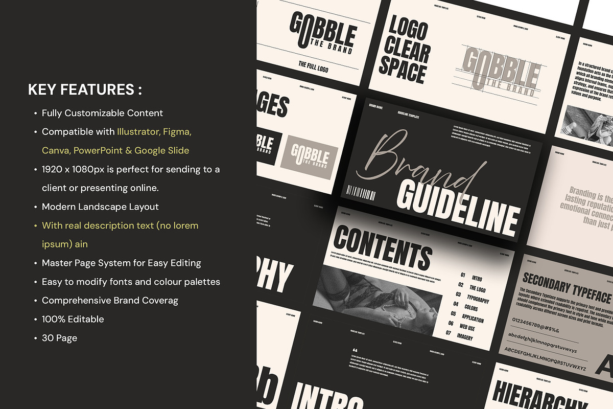 Gobble | Bundle Brand Guidelines, a Presentation Template by Artisan Vibes (Photo 9 of 9)