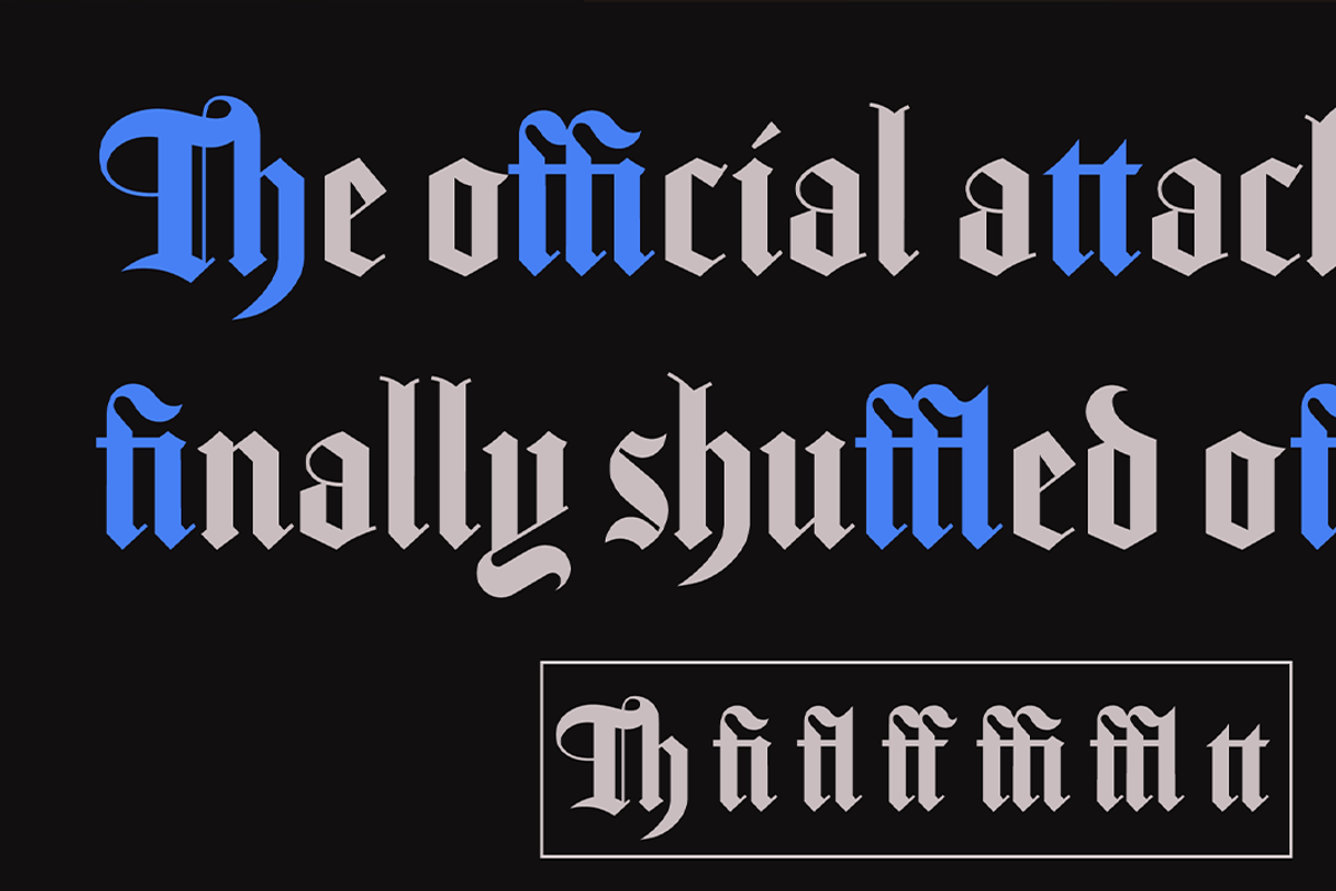 Wyndham Gothic, a Blackletter Font by Sharkshock (Photo 7 of 10)