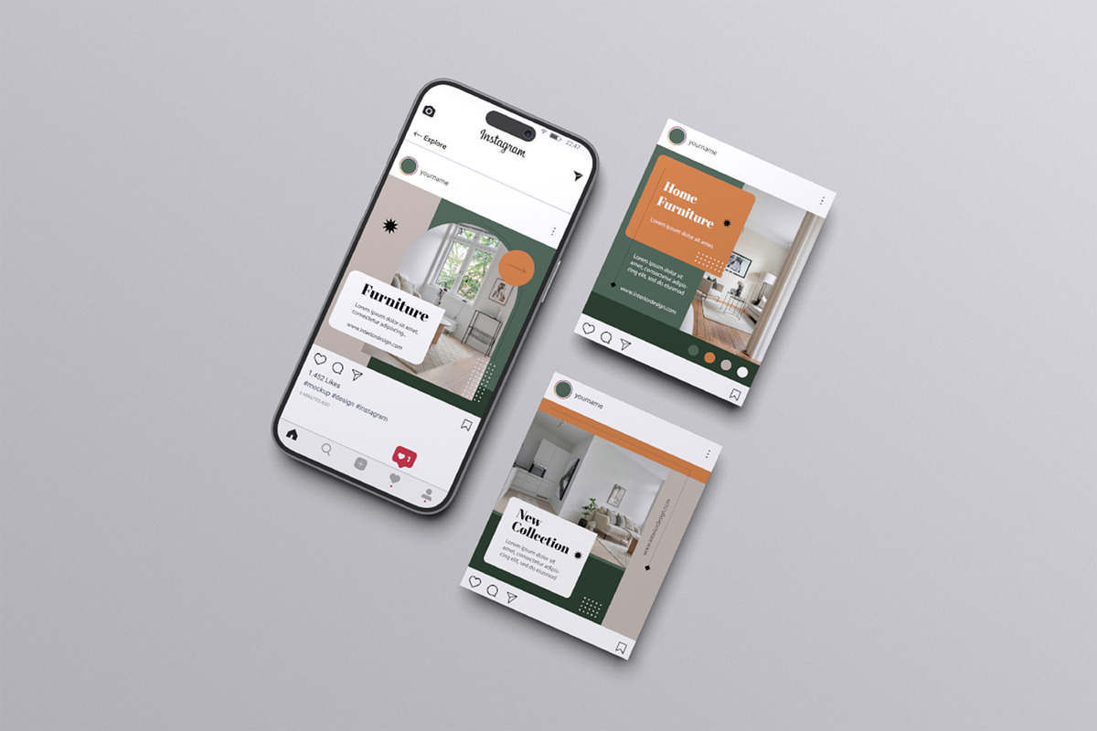 Instagram Post Mockup, an Advertising Mockup by HanaSaka_Studio (Photo 4 of 5)