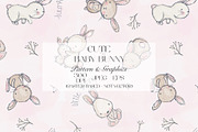 Cute Baby Bunny Seamless Pattern, a Pattern Graphic by StudioGlouna (Thumbnail 1 of 5)