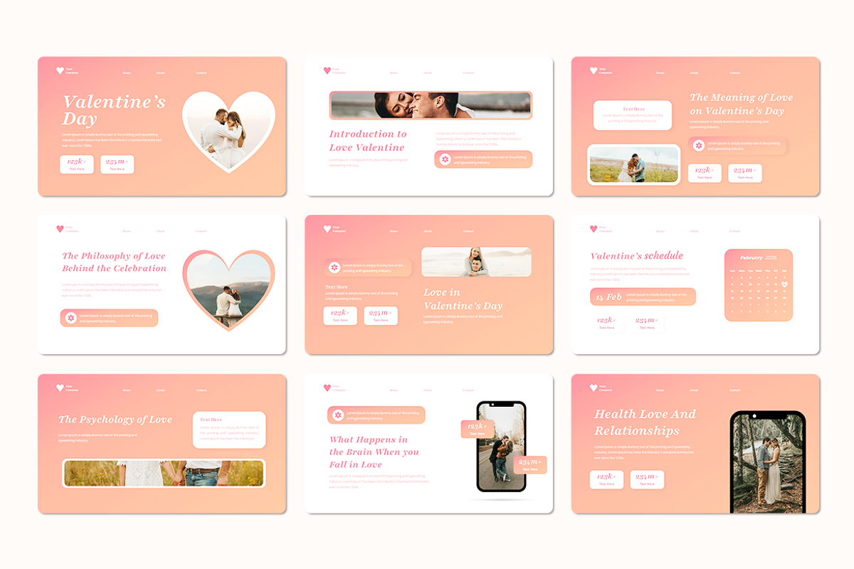 Valentine's Day PowerPoint Template, a Presentation Template by QR Design Studio (Photo 2 of 3)
