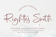 Rightes South - Stylish Handwritten, a Script Font by Graha Type (Thumbnail 1 of 12)