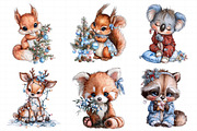 Cute Animals Christmas Clipart, an Illustration by Daily.Designs (Thumbnail 4 of 5)