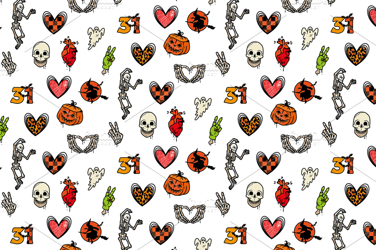 Peace • Love • Halloween Collection, an Illustration by Moloko88 (Photo 5 of 5)
