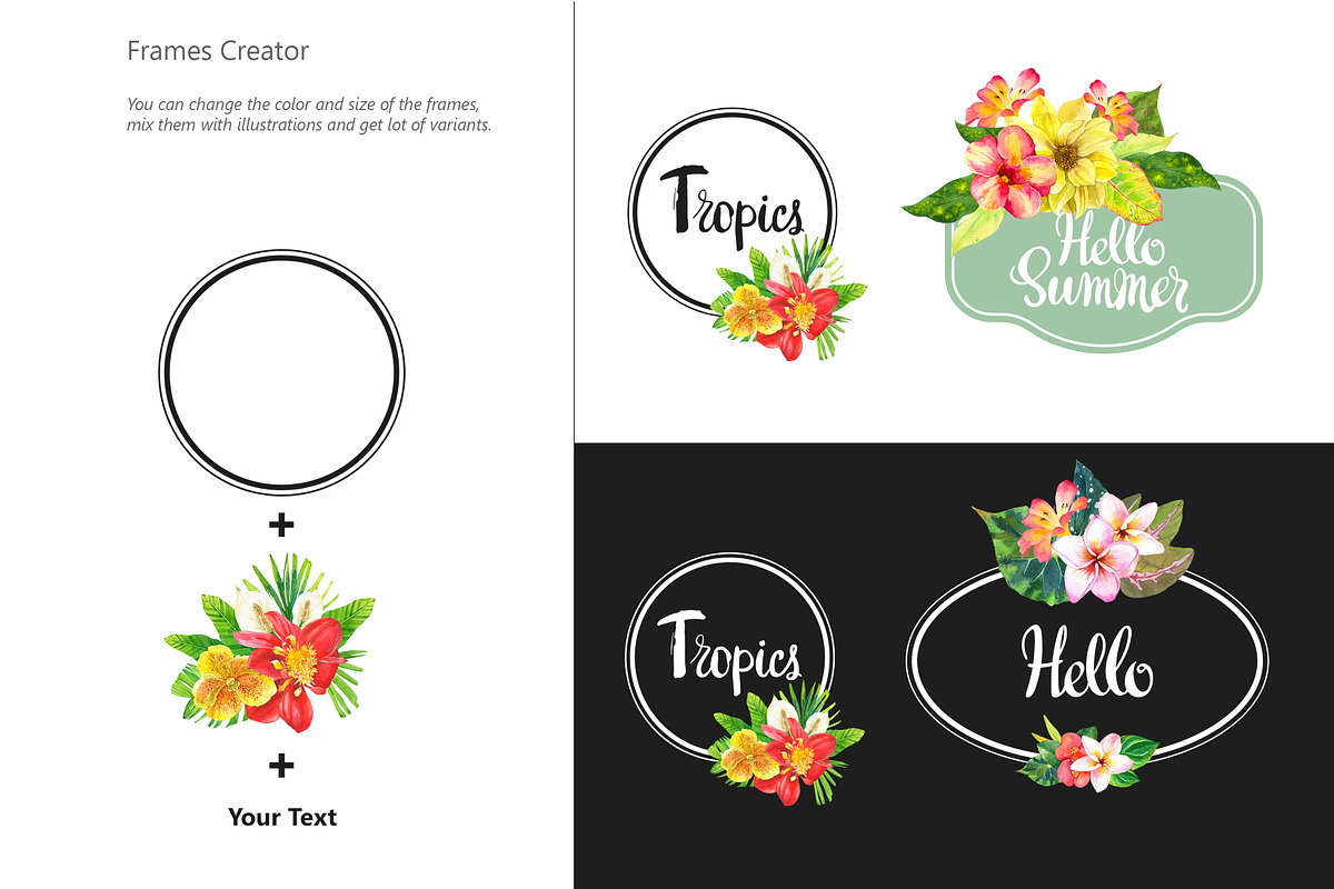 Tropical Flower Set, an Illustration by Mona Monash (Photo 11 of 12)