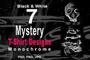 7 Mystery T-Shirt Designs Monochrome, an Animal Illustration by Design by sebrodbrick (Thumbnail 2 of 6)