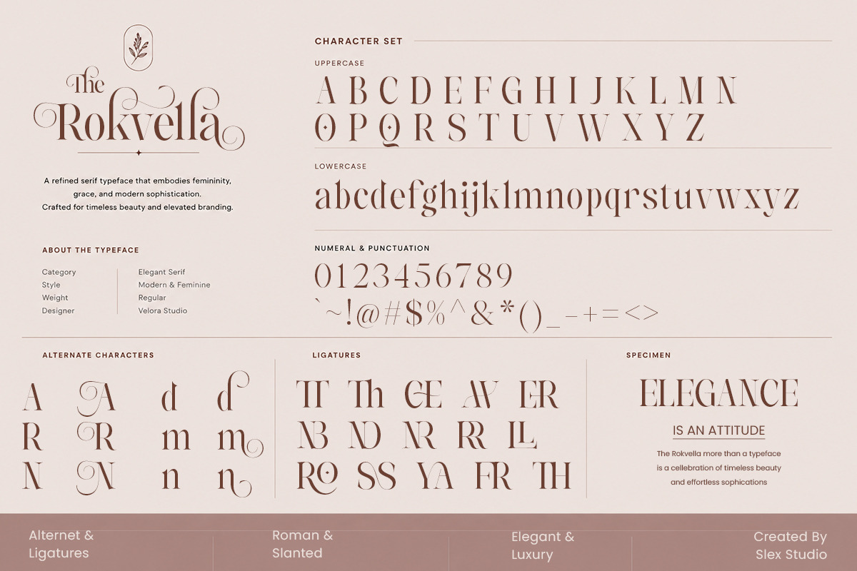 The Rokvella, a Serif Font by Slex Studio (Photo 13 of 15)
