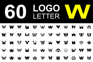Set of letter W logo