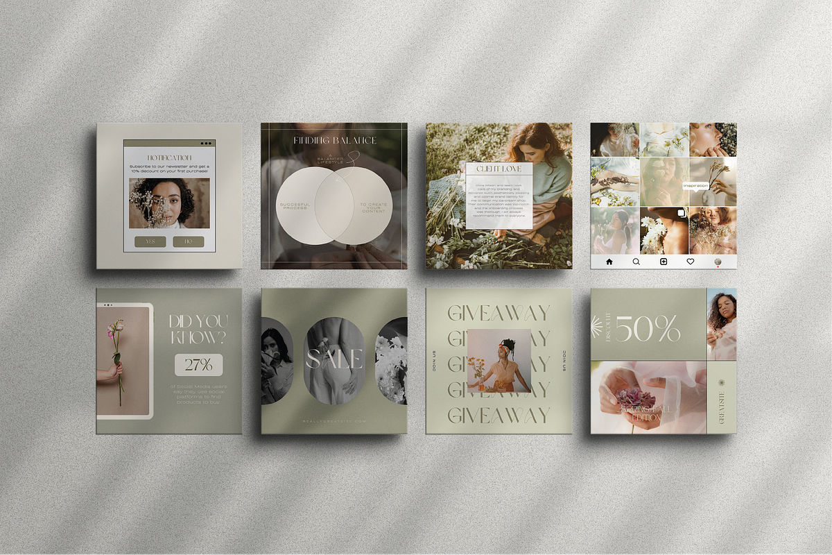 FIORE Instagram Templates for Canva, a Templates & Theme by EnvolAgency (Photo 2 of 8)