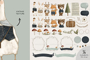 Vintage Woodland Friends, an Animal Illustration by Estudio 812 (Thumbnail 3 of 10)
