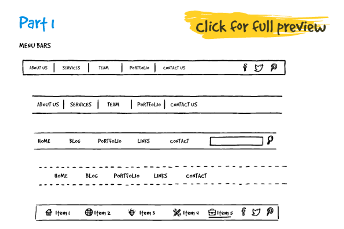 Jolly UI Kit: Hand-drawn UI elements, an UI Kit Template by Hand-Drawn Goods (Photo 2 of 4)