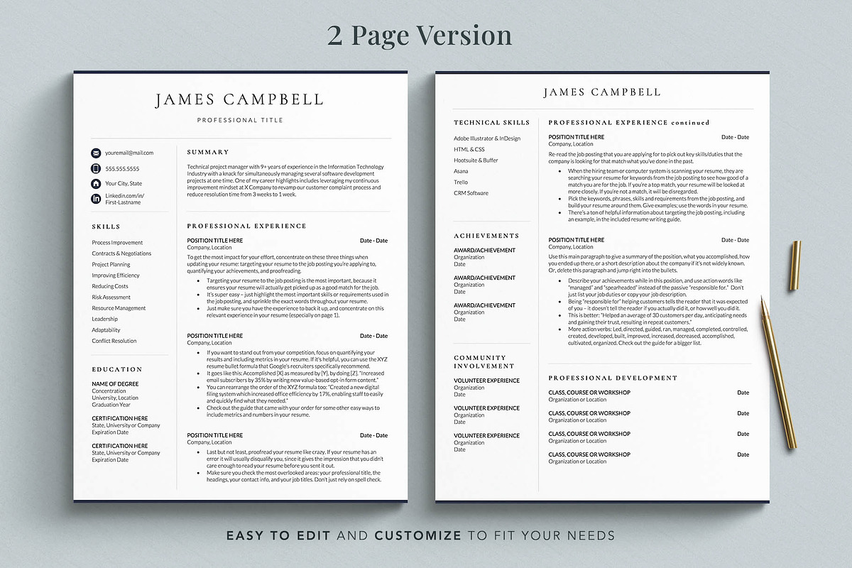 Executive Resume Template for Google, a Resume Template by Get Landed (Photo 3 of 11)