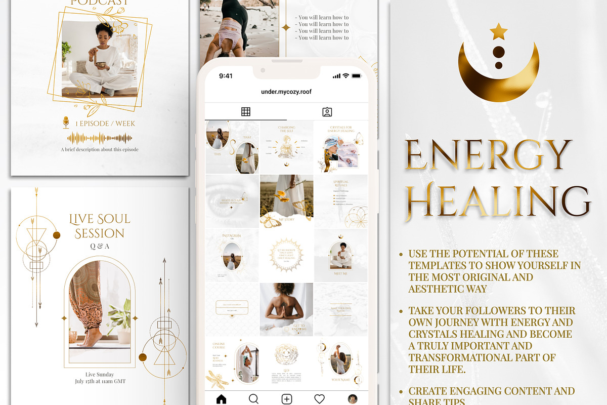 Spiritual Instagram Posts | Reiki, a Social Media Template by Under My Cozy Roof (Photo 7 of 10)