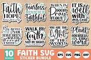 Faith Sticker SVG Bundle, an Illustration by Crafticy (Thumbnail 1 of 3)