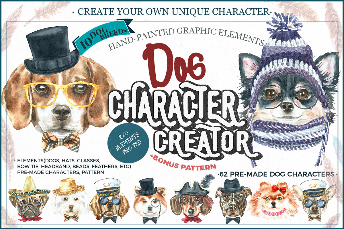 Dog Character Creator Animal clipart, an Animal Illustration by Catherine Wheel (Photo 1 of 19)