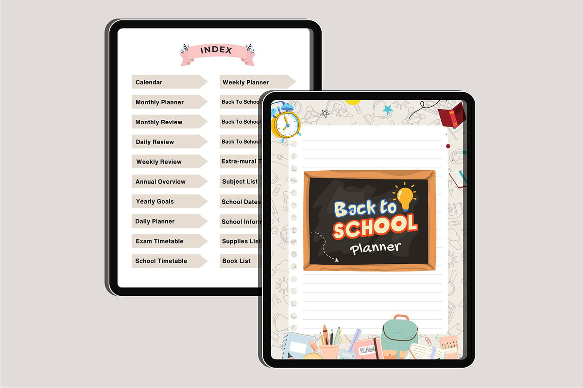 2025 Back To School Digital Planner, a Stationery Template by Designmela01 (Photo 3 of 10)