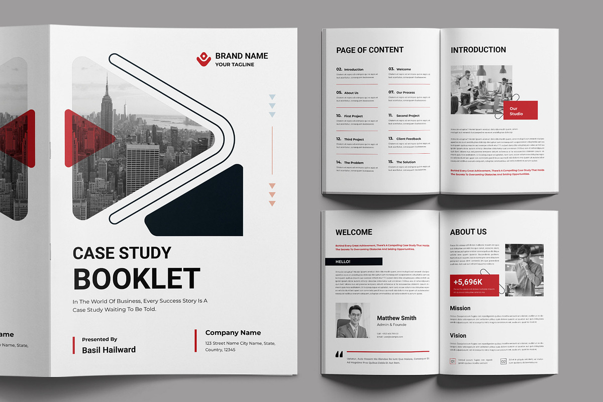 Case Study Booklet Template Design