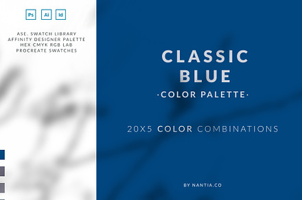 Color Palettes swatches Classic Blue, a Palette Add-On by Greek fonts by nantia.co