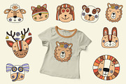 Groovy Animal Faces. Retro Cuties, an Animal Illustration by DearLetters (Thumbnail 3 of 5)