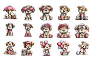 Whimsical Summer Dog Clipart, an Illustration by GatewayDesign (Thumbnail 2 of 3)