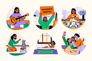 Girl Life Illustration Set, an Emoji Icon by Creative Stall (Thumbnail 6 of 9)