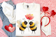 Happy Valentine's Day Bees Clipart, an Illustration by Canvas Craft (Thumbnail 6 of 6)