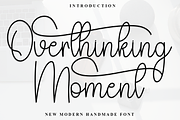 Overthinking Moment, a Handwritten Font by InermediaSTUDIO (Thumbnail 1 of 8)