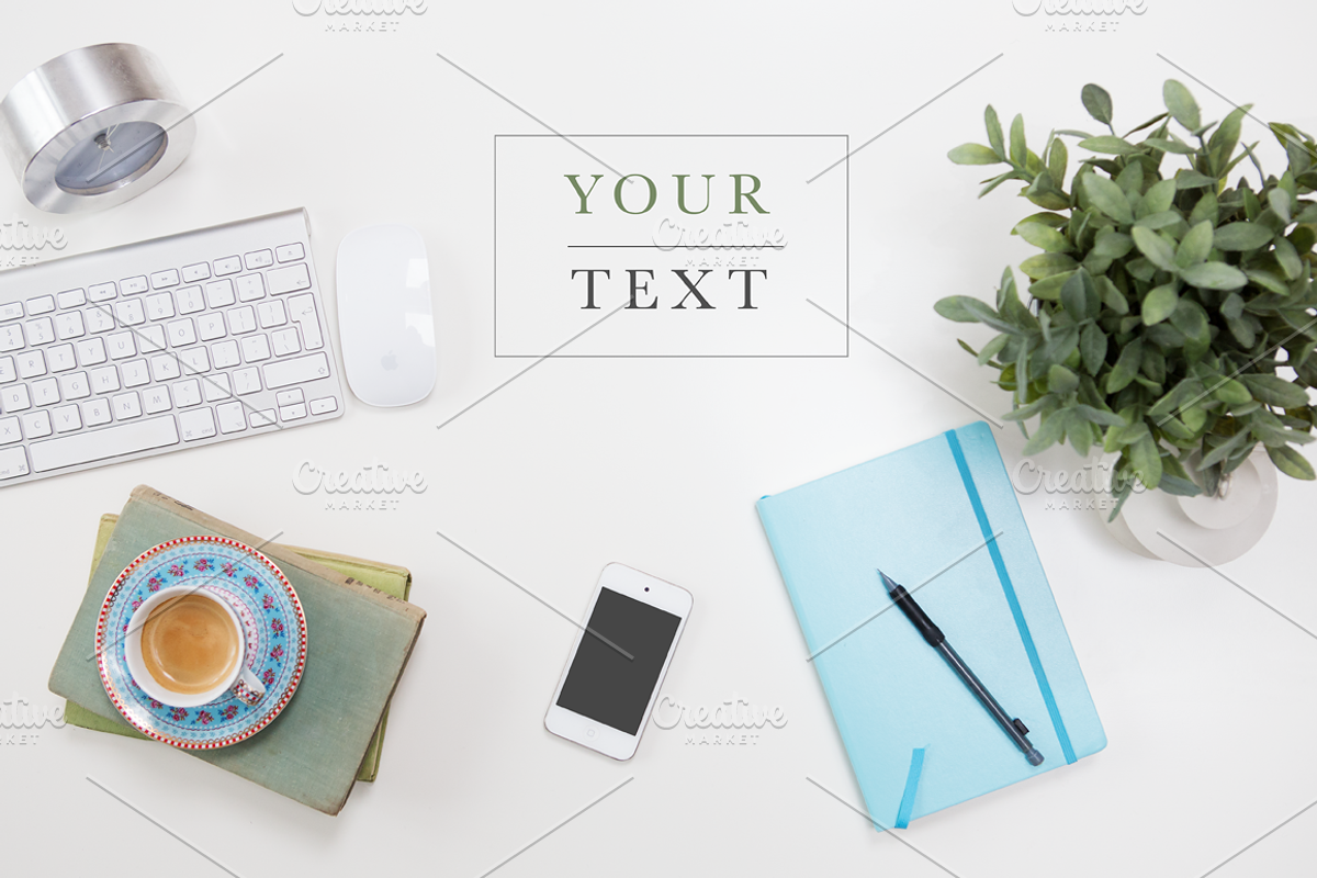 Styled Desktop Mockup, a Cups & Container Mockup by Square Balloon