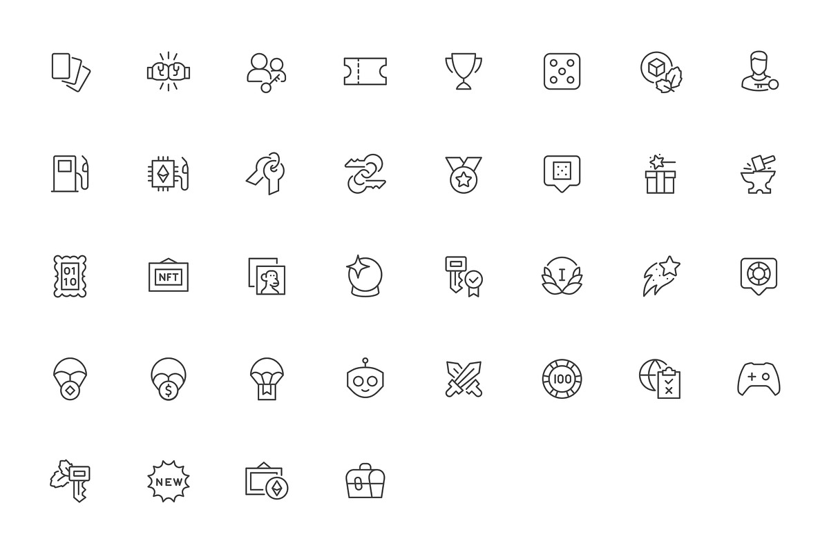 NFT & GameFi outline icons, an Outline Icon by LAFS (Photo 3 of 3)
