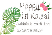 Happy in Kauai, a Handwritten Font by Eryn Rose Design (Thumbnail 1 of 5)