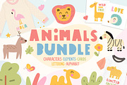 Animals bundle for kids, an Animal Illustration by cutelevindesign (Thumbnail 1 of 13)