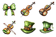 Whimsical st patrick’s day clipart, an Illustration by SinaCreation (Thumbnail 4 of 11)