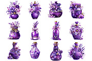 Purple Romantic Gift Bottles Clipart, an Illustration by DreamArtGraphic (Thumbnail 3 of 5)
