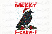 Merry Christmas Vintage F-Crow PNG, an Illustration by OK Design (Thumbnail 1 of 4)