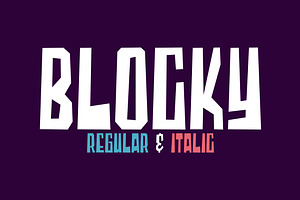 Blocky - 2 Styled Font