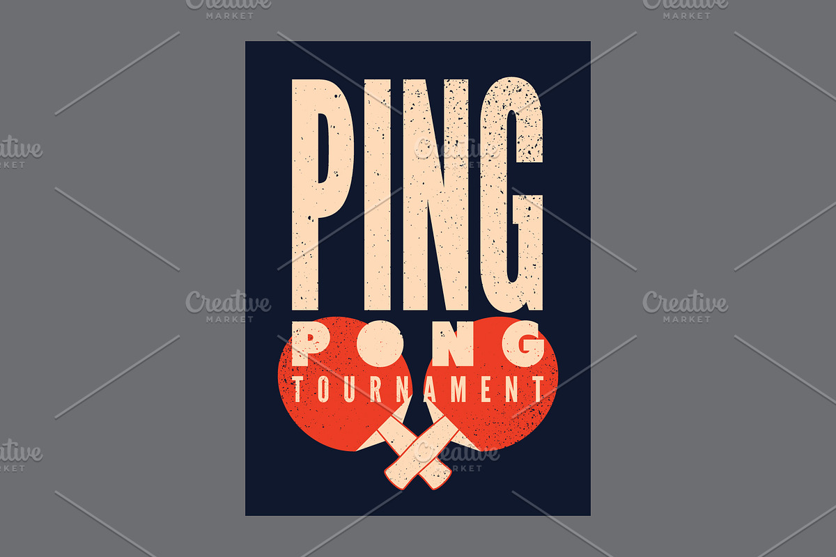 Ping Pong table tennis vector set., a Sport Illustration by PoPaShop (Photo 6 of 10)