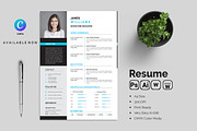 Modern Resume CV Template Design, a Resume Template by Blackcloud_Creations (Thumbnail 5 of 5)