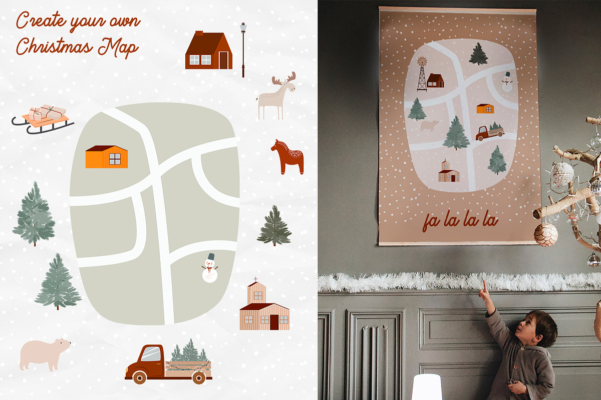 Snowy Village Christmas Collection, a Seasonal Illustration by Mio Buono (Photo 14 of 19)