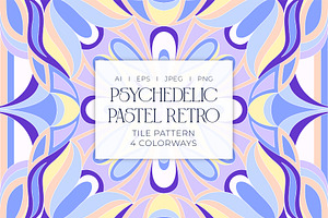 Psychedelic Retro Tile Pattern