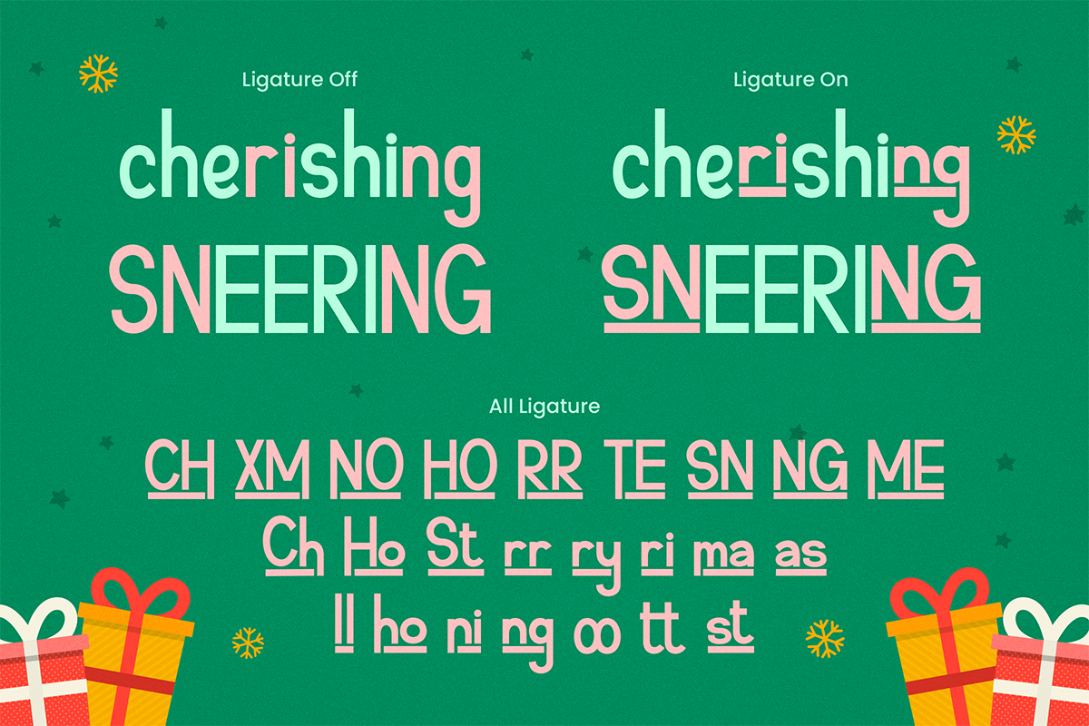 Merryline - Christmas Display Font, a Sans Serif Font by PuriCreative (Photo 6 of 8)