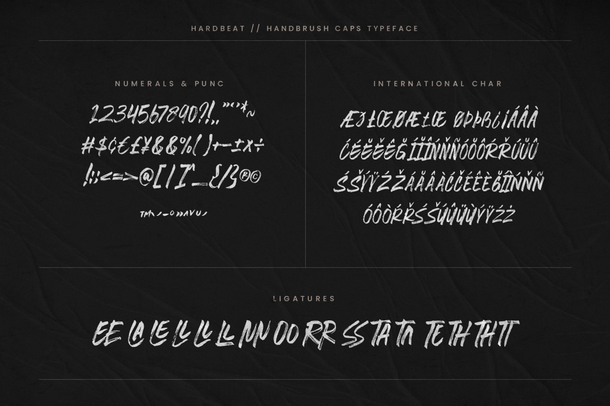 Hardbeat Handbrush Caps, a Sans Serif Font by Creatype Studio (Photo 9 of 9)