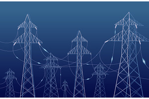 High voltage wires background, an Illustration by Valerie Bodnar
