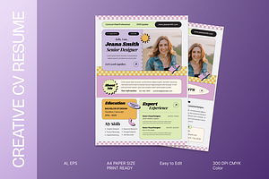 Radiant Spectrum CV Resume, a Resume Template by MMPixelCraft