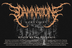 Damnation - Death Metal Font